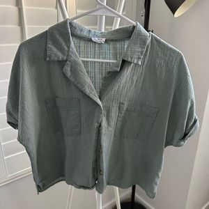 Cotton On Mint Green Beach Vibe Crop Top